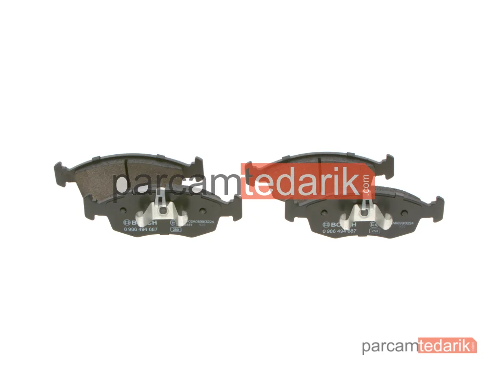 BOSCH 0986494687 | Fren Balatası (Ön) — Fiat 500, Fiat 500 C, Fiat Panda