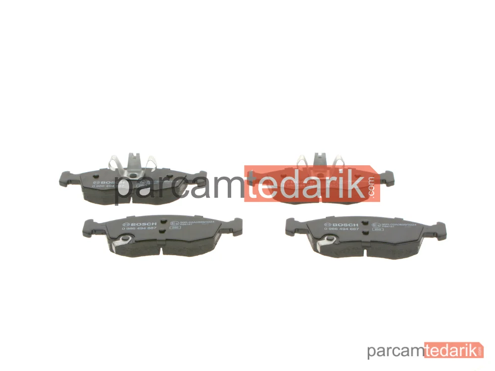 BOSCH 0986494687 | Fren Balatası (Ön) — Fiat 500, Fiat 500 C, Fiat Panda