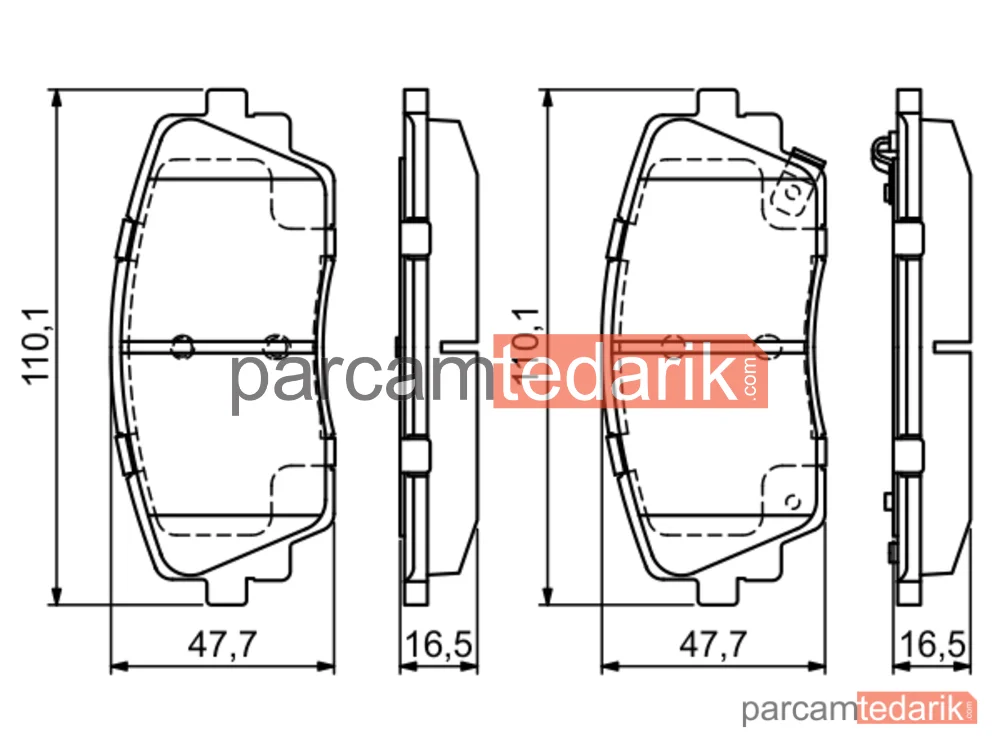 BOSCH 0986494688 | Fren Balatası (Ön) — Kia Picanto II
