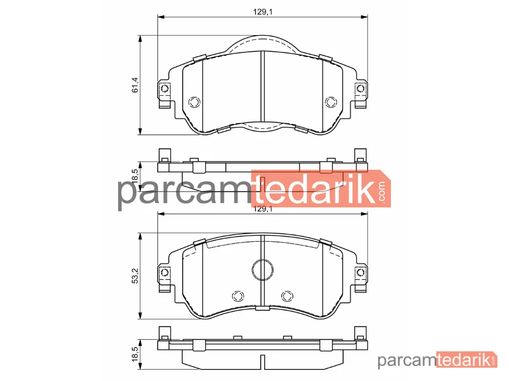 BOSCH 0986494690 | Fren Balatası (Ön) — Citroen C4 II