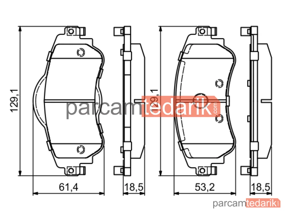BOSCH 0986494690 | Fren Balatası (Ön) — Citroen C4 II