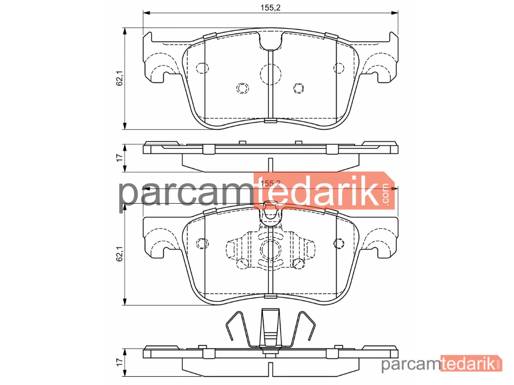 BOSCH 0986494695 | Fren Balatası (Ön) — Citroen Grand C4 Spacetourer, Peugeot Partner