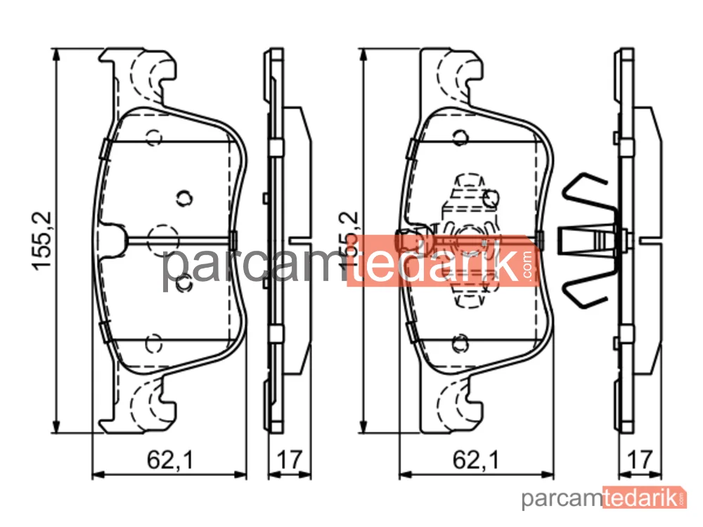 BOSCH 0986494695 | Fren Balatası (Ön) — Citroen Grand C4 Spacetourer, Peugeot Partner