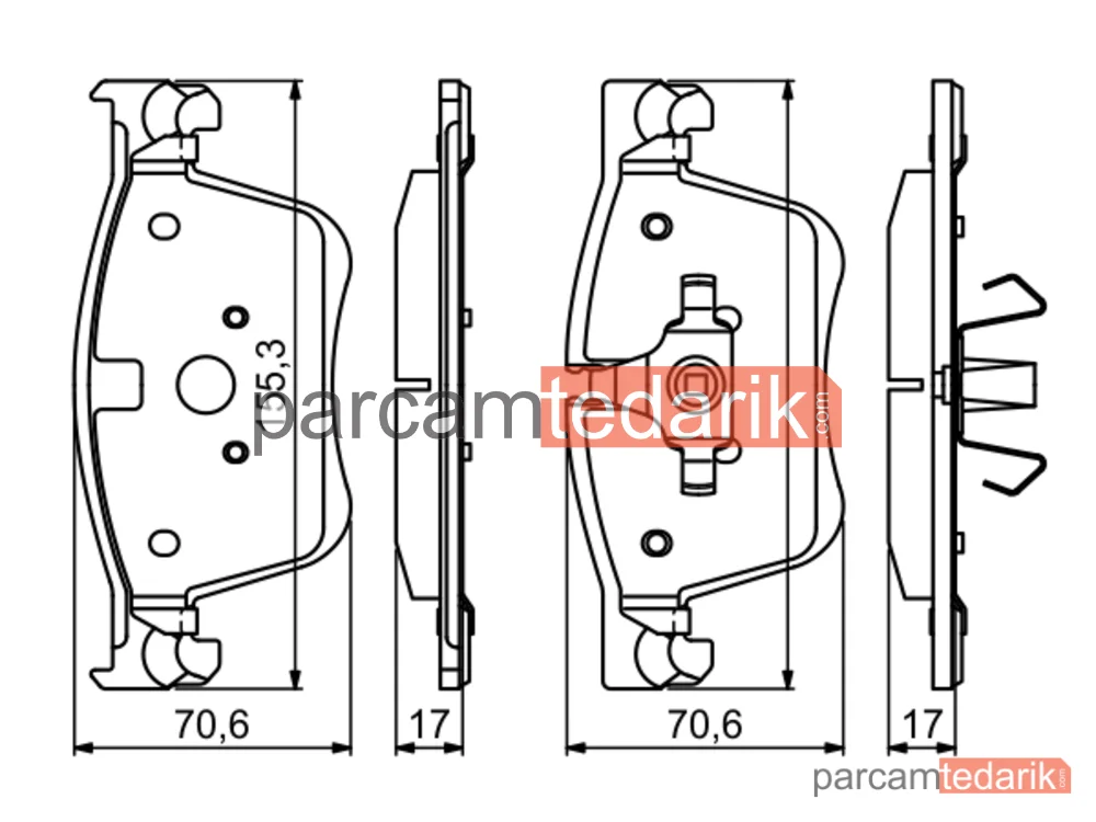 BOSCH 0986494696 | Fren Balatası (Ön) — Peugeot 308 II, Peugeot 308 SW II, Citroen Grand C4 Spacetourer