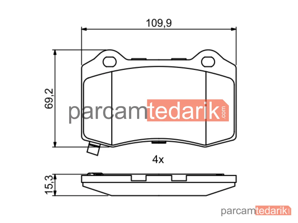 BOSCH 0986494708 | Fren Balatası (Arka) — Chrysler 300C Touring, Jeep Grand Cherokee IV, Chrysler 300C