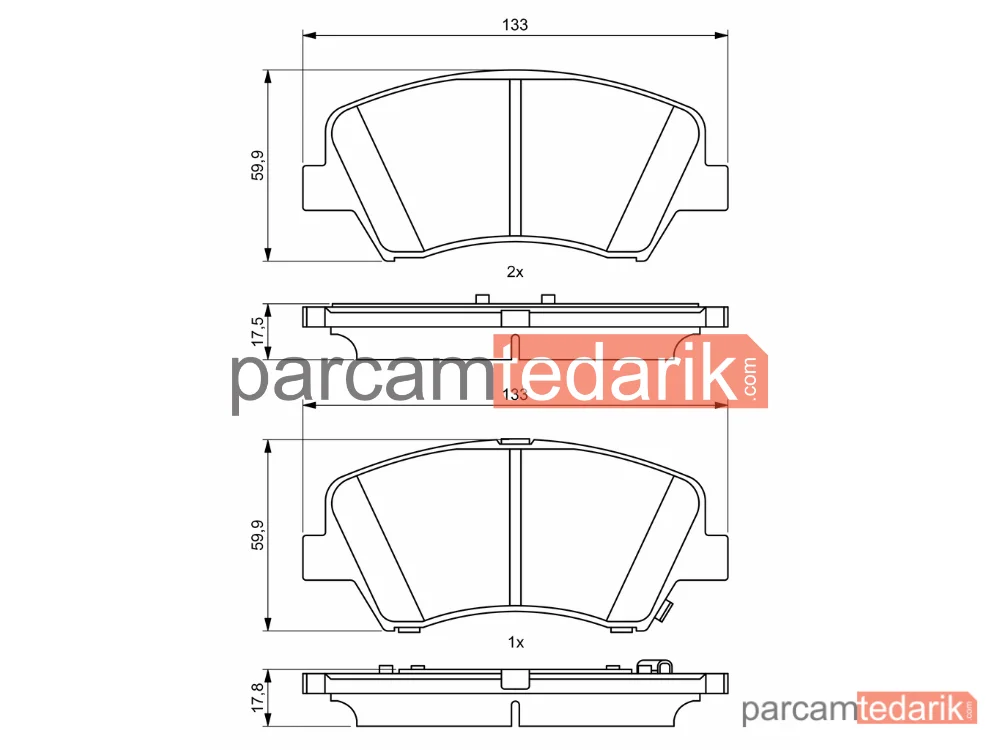 BOSCH 0986494712 | Fren Balatası — Hyundai i30 Coupe, Hyundai i30, Kia Ceed