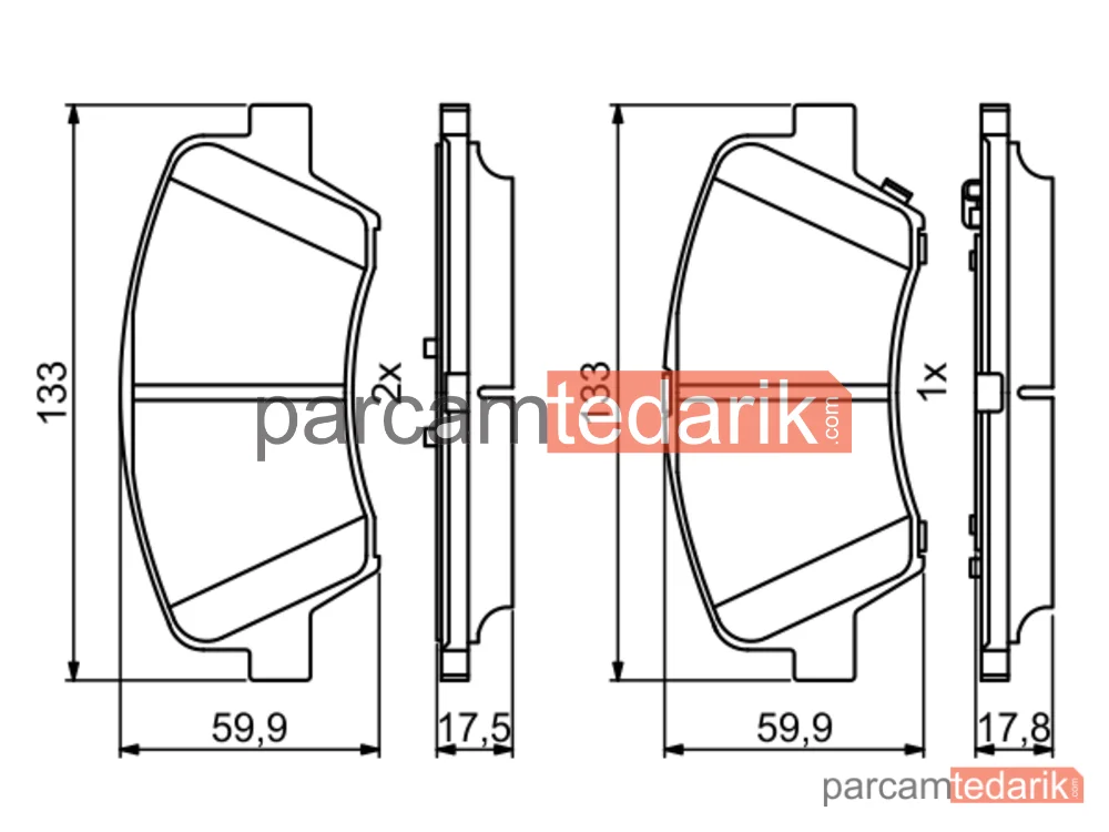 BOSCH 0986494712 | Fren Balatası — Hyundai i30 Coupe, Hyundai i30, Kia Ceed