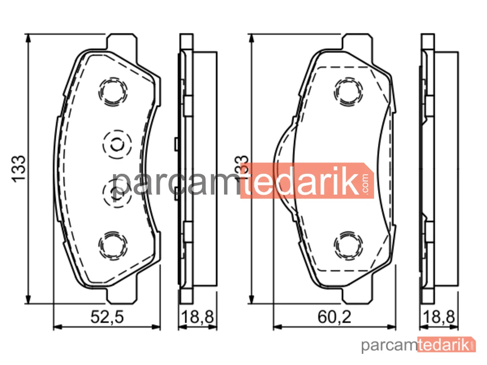 BOSCH 0986494713 | Fren Balatası (Ön) — Peugeot 308 II, Peugeot 308 SW II, Citroen C4 Cactus