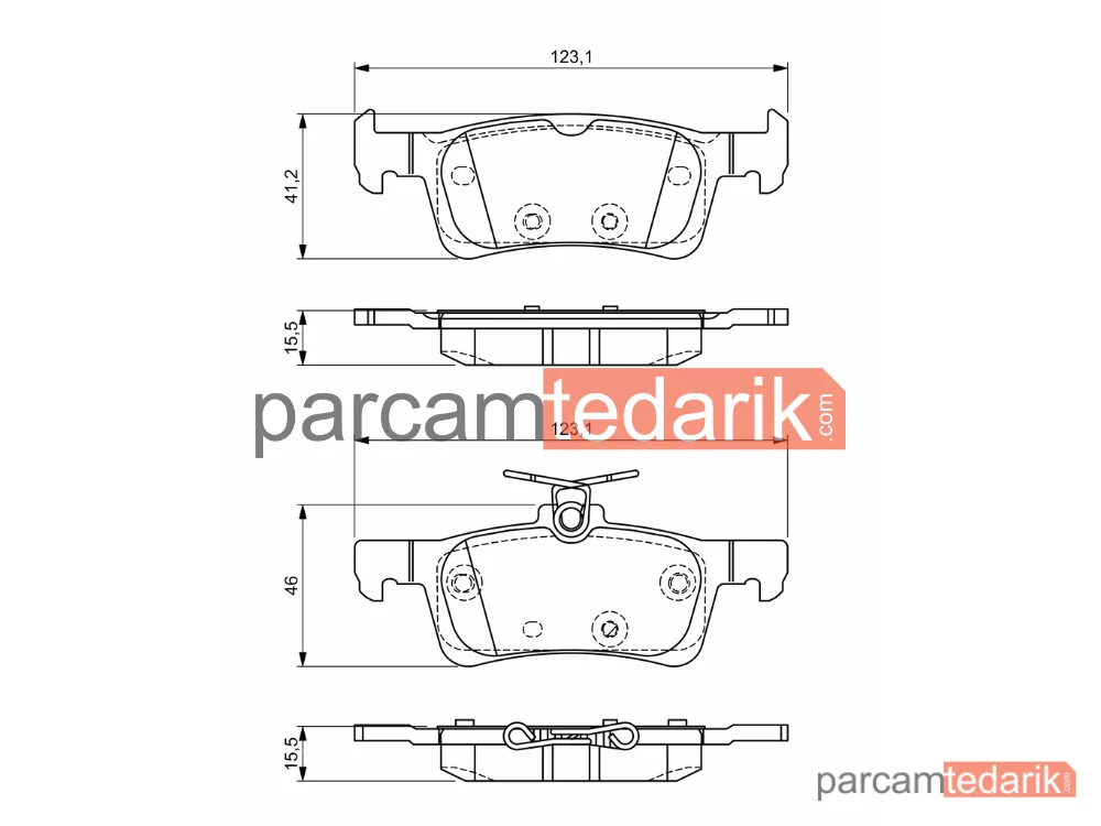 BOSCH 0986494715 | Fren Balatası (Arka) — Peugeot 308 II, Peugeot 308 SW II