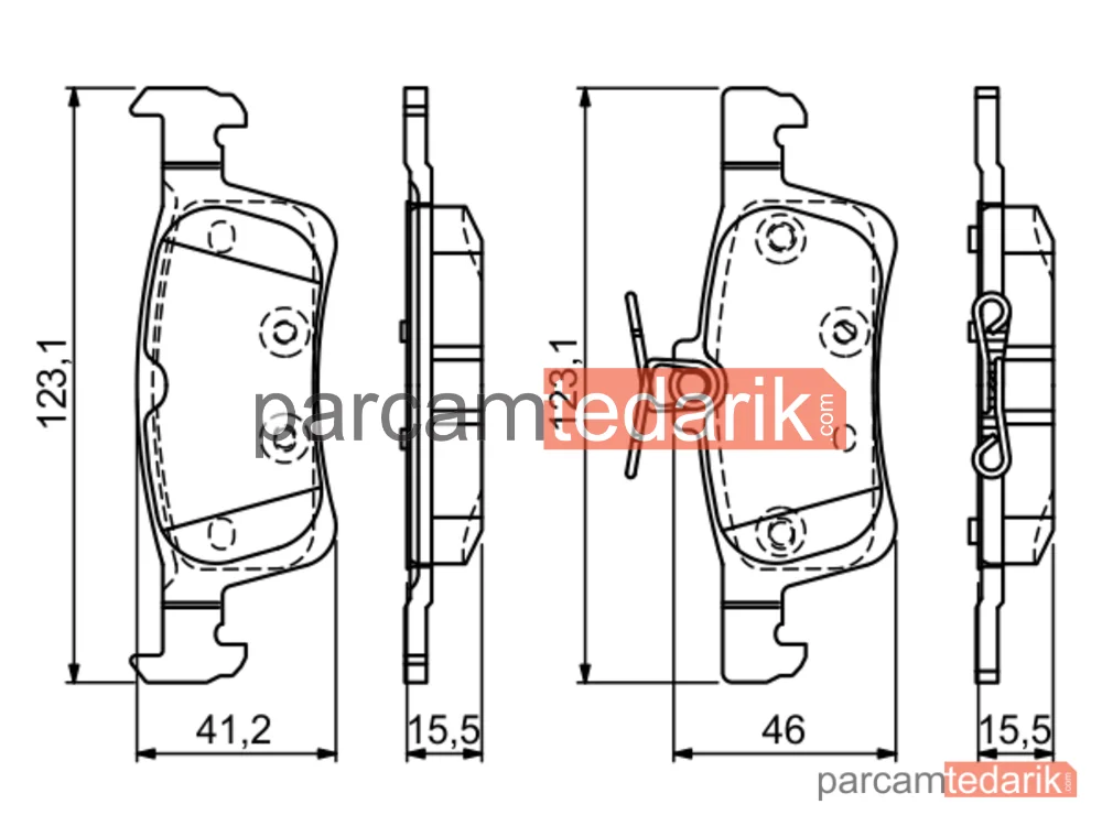BOSCH 0986494715 | Fren Balatası (Arka) — Peugeot 308 II, Peugeot 308 SW II