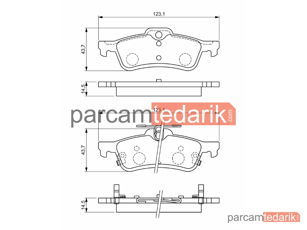 BOSCH 0986494719 | Fren Balatası (Arka) — Honda Civic IX Tourer, Honda Civic IX