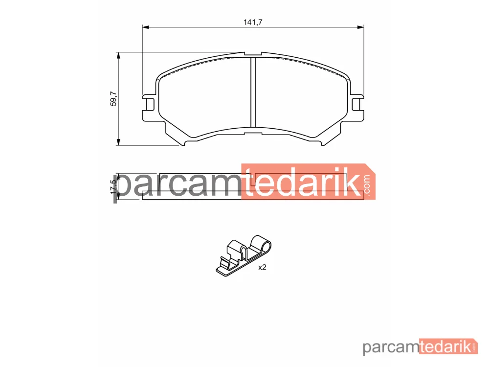 BOSCH 0986494720 | Fren Balatası (Ön) — Renault Kadjar, Nissan Qashqai II, Nissan X-Trail III