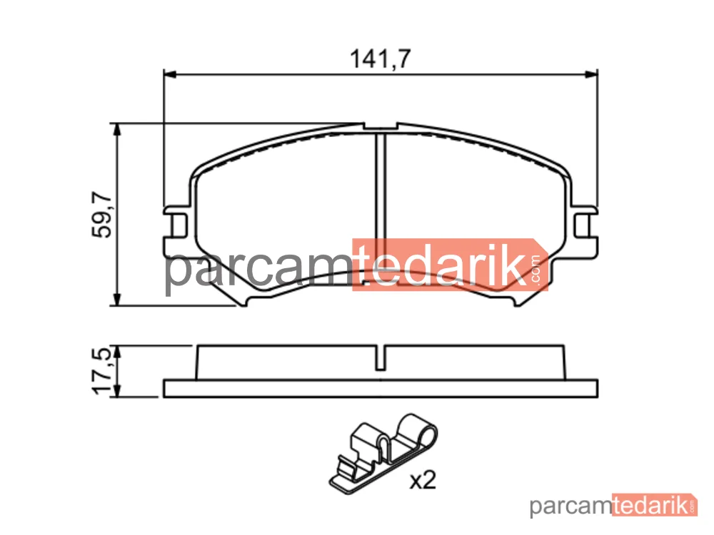 BOSCH 0986494720 | Fren Balatası (Ön) — Renault Kadjar, Nissan Qashqai II, Nissan X-Trail III