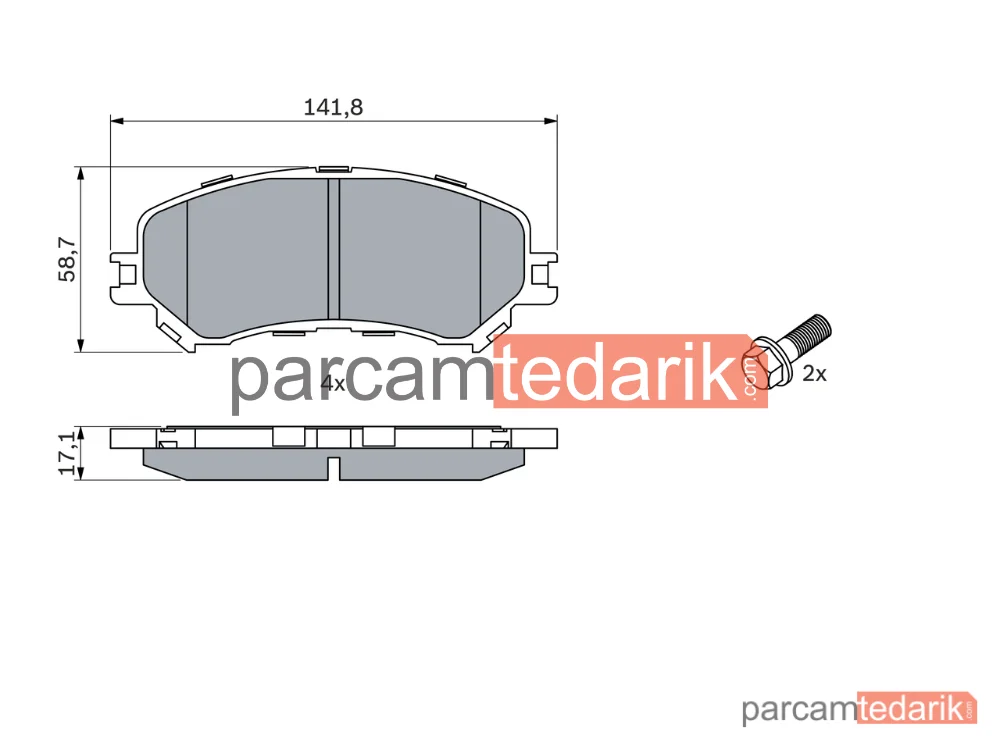 BOSCH 0986494722 | Fren Balatası (Ön) — Renault Talisman, Renault Megane IV Grandtour, Renault Megane IV