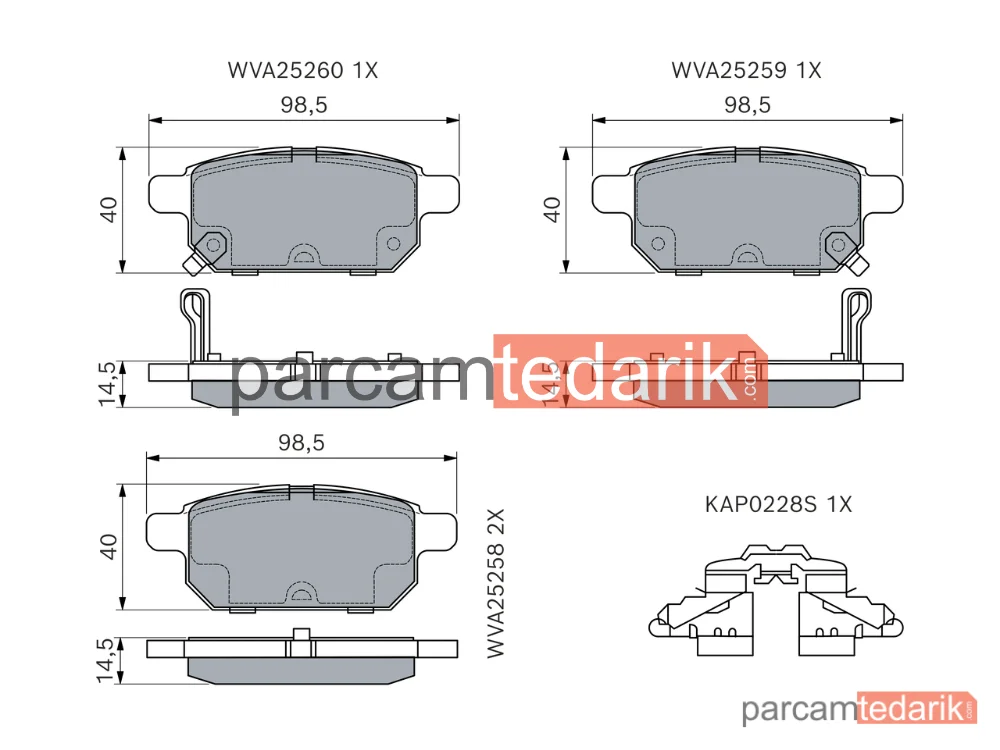 BOSCH 0986494748 | Fren Balatası (Arka) — Suzuki Vitara, Suzuki Swift V, Suzuki SX4 S-Cross