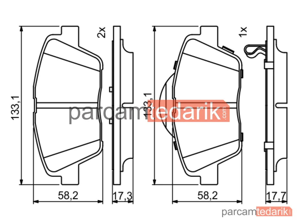 BOSCH 0986494755 | Fren Balatası (Ön)
