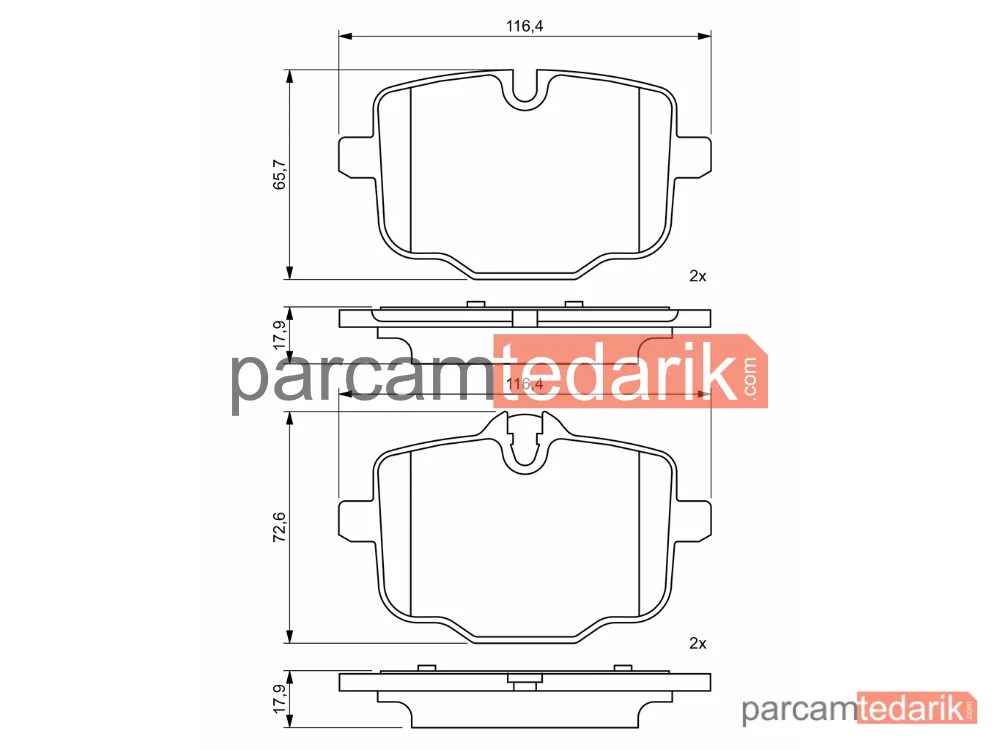 BOSCH 0986494759 | Fren Balatası (Arka) — BMW 5 Touring, BMW 5, BMW 6 Coupe