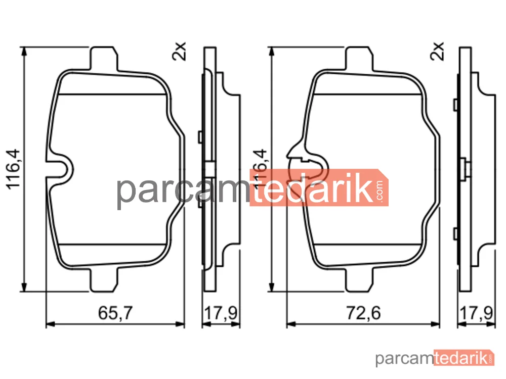BOSCH 0986494759 | Fren Balatası (Arka) — BMW 5 Touring, BMW 5, BMW 6 Coupe