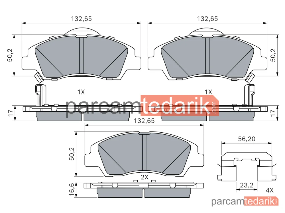 BOSCH 0986494760 | Fren Balatası — Hyundai i10 II, Hyundai i10 III