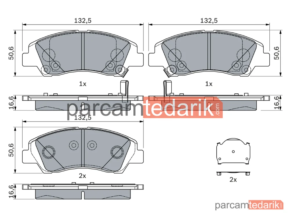 BOSCH 0986494760 | Fren Balatası — Hyundai i10 II, Hyundai i10 III