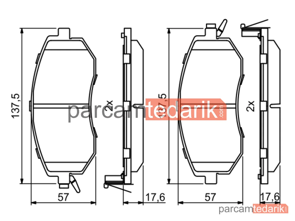 BOSCH 0986494761 | Fren Balatası (Ön) — Subaru Legacy V, Subaru XV
