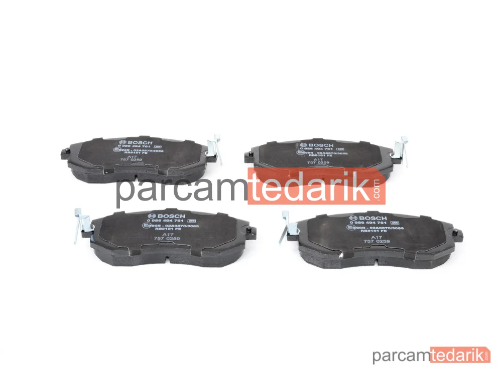 BOSCH 0986494761 | Fren Balatası (Ön) — Subaru Legacy V, Subaru XV