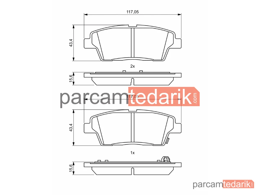 BOSCH 0986494766 | Fren Balatası (Arka) — Hyundai Genesis