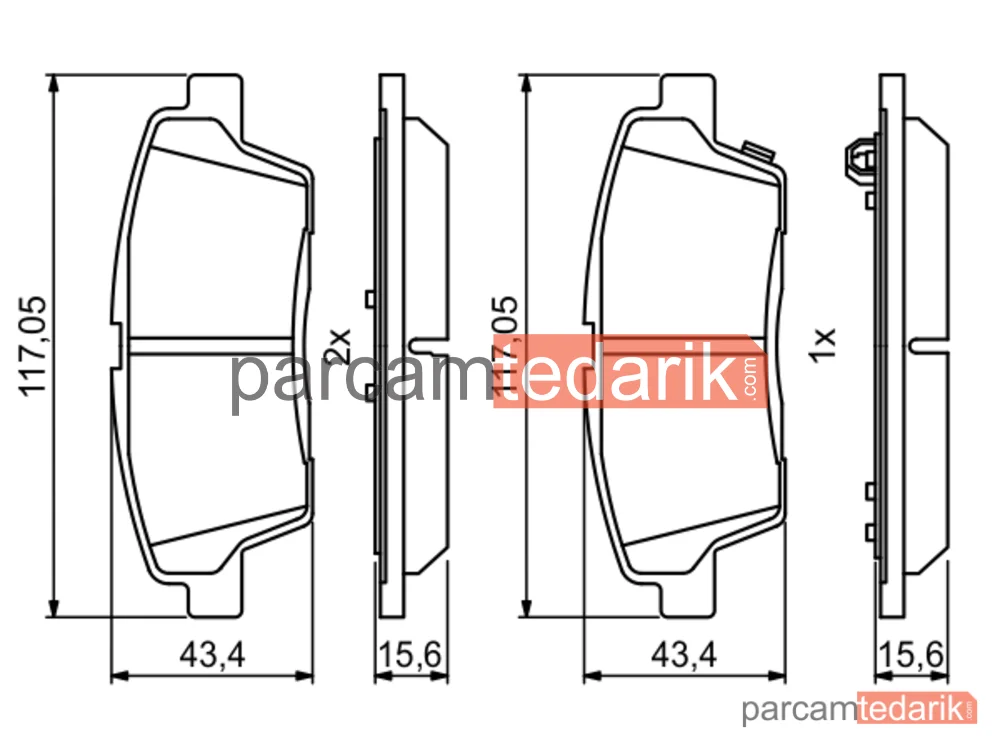 BOSCH 0986494766 | Fren Balatası (Arka) — Hyundai Genesis