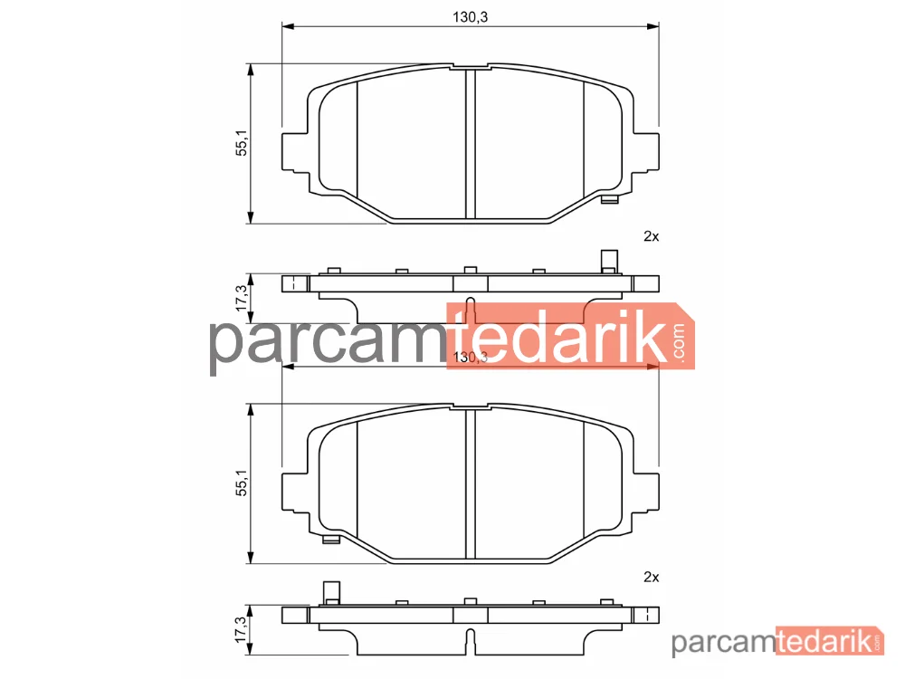 BOSCH 0986494767 | Fren Balatası (Arka) — Fiat Freemont, Lancia Voyager Mpv