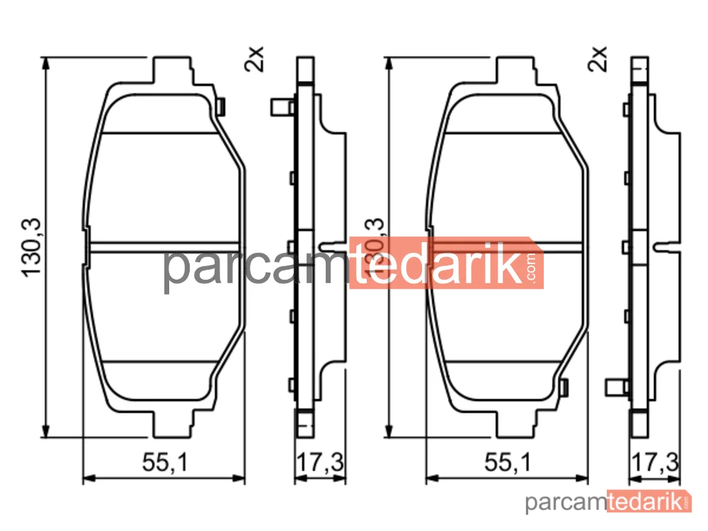 BOSCH 0986494767 | Fren Balatası (Arka) — Fiat Freemont, Lancia Voyager Mpv