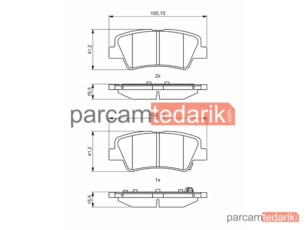 BOSCH 0986494768 | Fren Balatası (Arka) — Hyundai i30, Kia Ceed, Kia Ceed Sportswagon