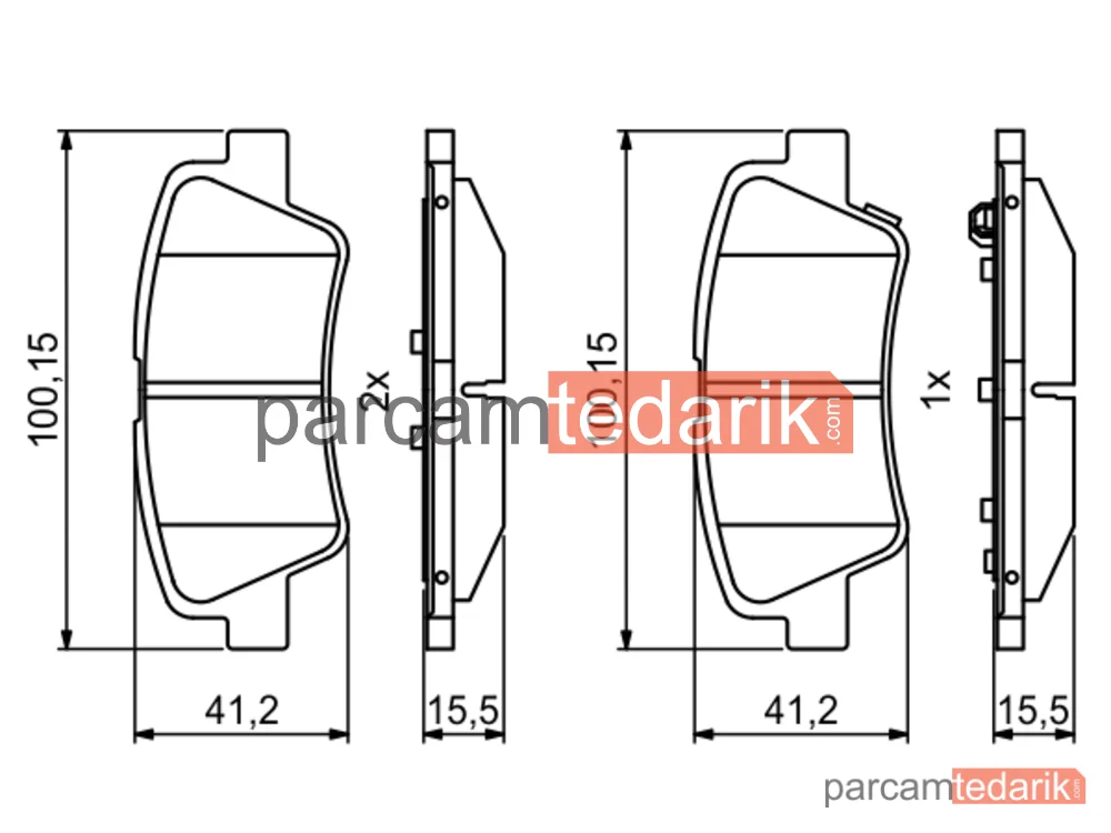 BOSCH 0986494768 | Fren Balatası (Arka) — Hyundai i30, Kia Ceed, Kia Ceed Sportswagon