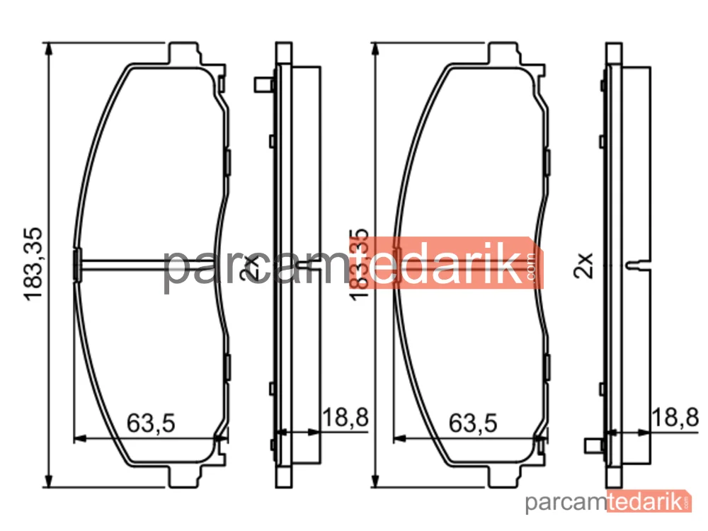 BOSCH 0986494769 | Fren Balatası (Ön) — Fiat Freemont, Lancia Voyager Mpv
