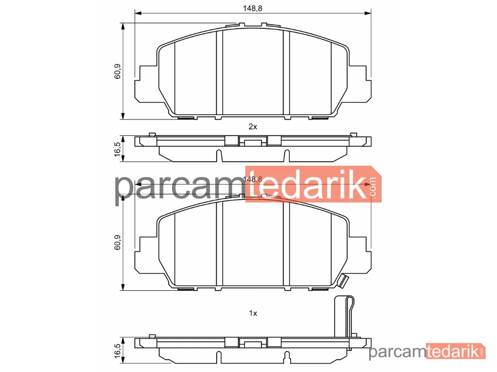 BOSCH 0986494773 | Fren Balatası (Ön) — Honda Hr-V