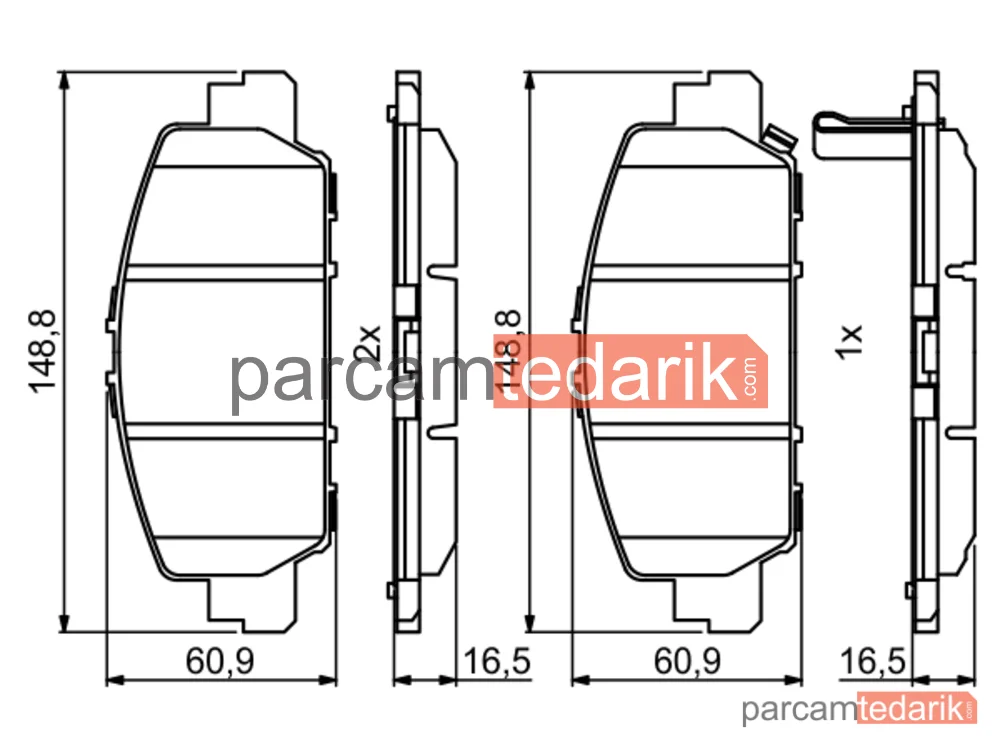 BOSCH 0986494773 | Fren Balatası (Ön) — Honda Hr-V