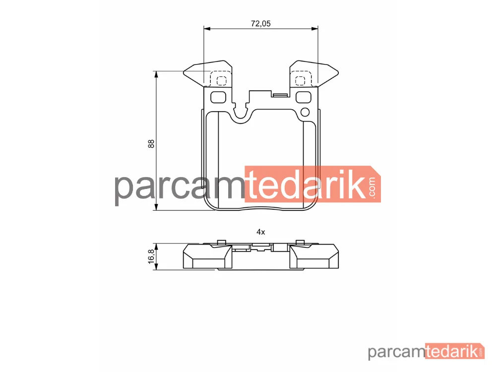 BOSCH 0986494774 | Fren Balatası (Arka) — BMW 3, BMW 4 Coupe, BMW 2 Coupe