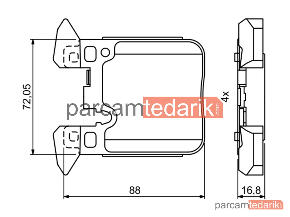 0986494774 | Fren Balatası (Arka) — BMW 3, BMW 4 Coupe, BMW 2 Coupe