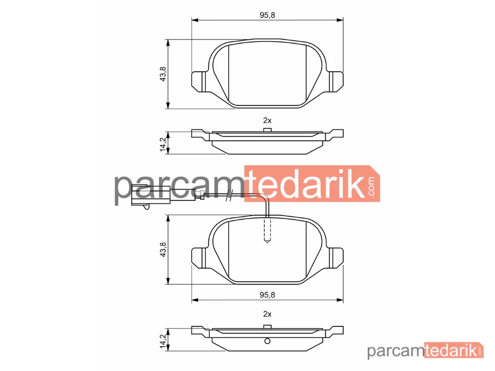 BOSCH 0986494779 | Fren Balatası (Arka) — Fiat 500, Abarth 500 / 595 / 695, Fiat Panda