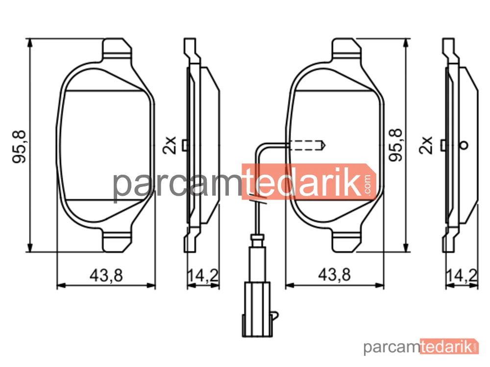BOSCH 0986494779 | Fren Balatası (Arka) — Fiat 500, Abarth 500 / 595 / 695, Fiat Panda