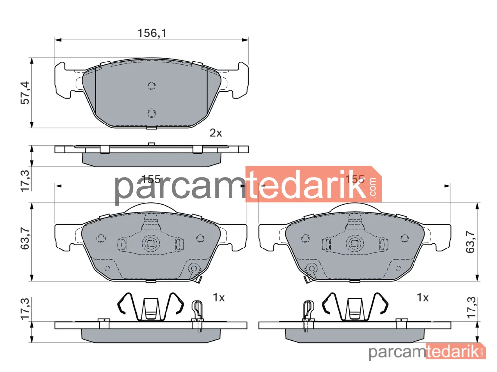 BOSCH 0986494785 | Fren Balatası — Honda Civic X, Honda Civic IX Tourer