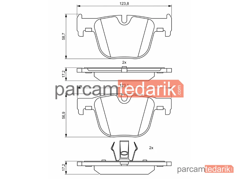 BOSCH 0986494786 | Fren Balatası (Arka) — BMW 3 Touring, BMW 3, BMW 3 Gran Turismo