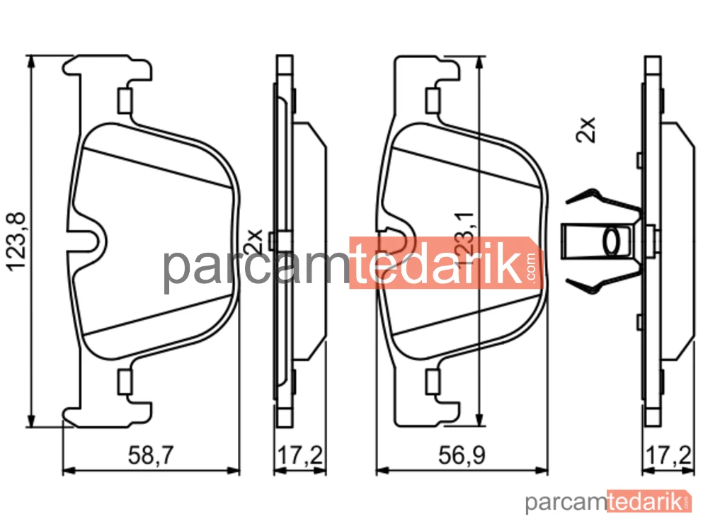 BOSCH 0986494786 | Fren Balatası (Arka) — BMW 3 Touring, BMW 3, BMW 3 Gran Turismo