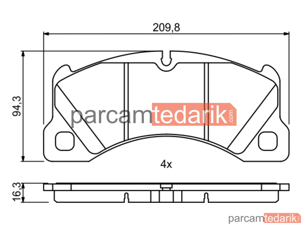 BOSCH 0986494787 | Fren Balatası — Porsche Cayenne, Porsche Panamera, Porsche Macan