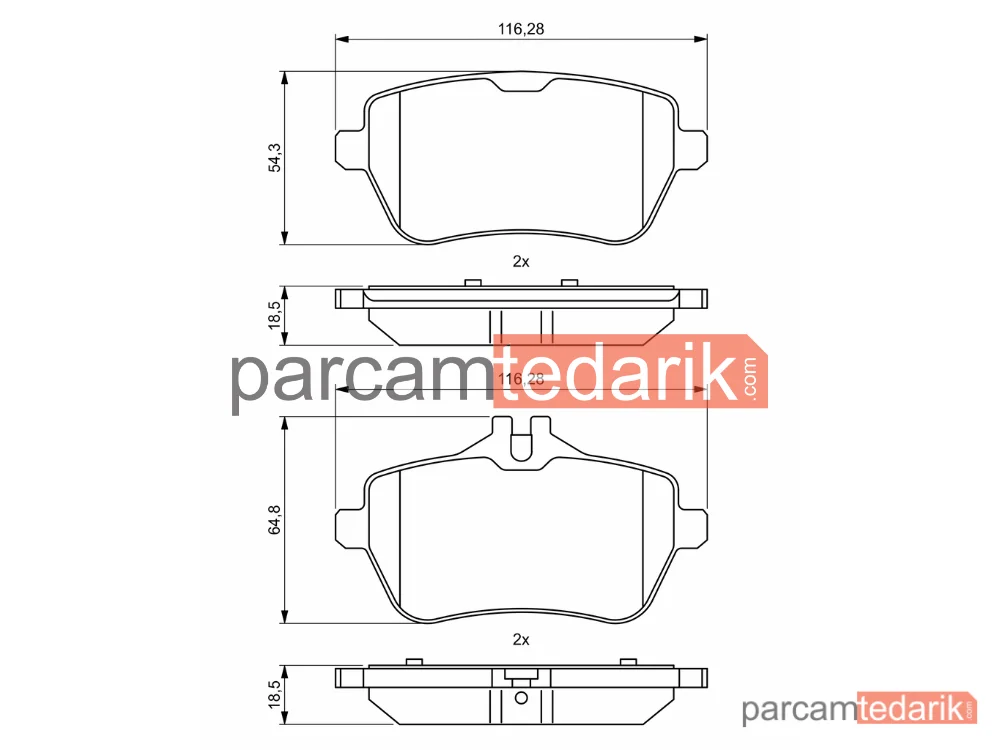 BOSCH 0986494790 | Fren Balatası (Arka) — Mercedes-Benz S-Serisi, Mercedes-Benz S-Serisi Coupe, Mercedes-Benz SL