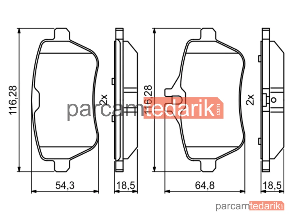 BOSCH 0986494790 | Fren Balatası (Arka) — Mercedes-Benz S-Serisi, Mercedes-Benz S-Serisi Coupe, Mercedes-Benz SL