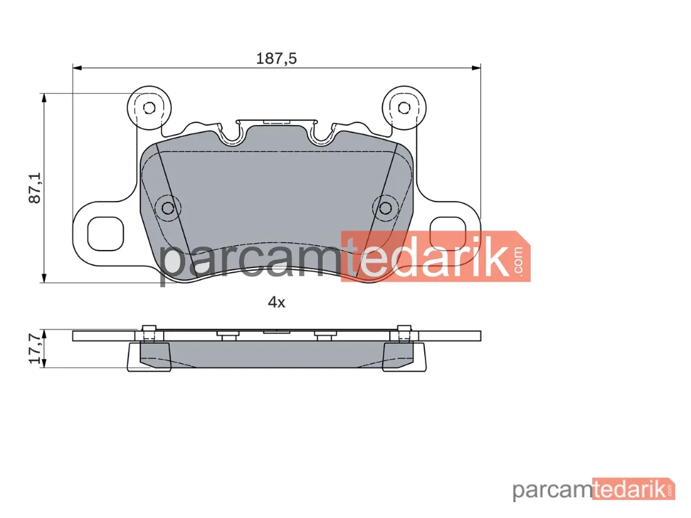 BOSCH 0986494794 | Fren Balatası (Arka) — Porsche 911 Cabrio, Porsche 911, Bentley Continental Cabrio