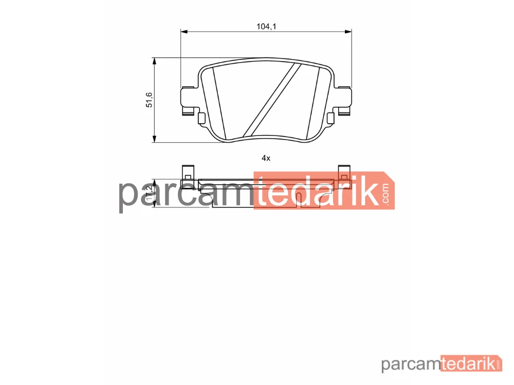 BOSCH 0986494797 | Fren Balatası (Arka) — Seat Leon ST, Skoda Octavia III, VW Caddy IV