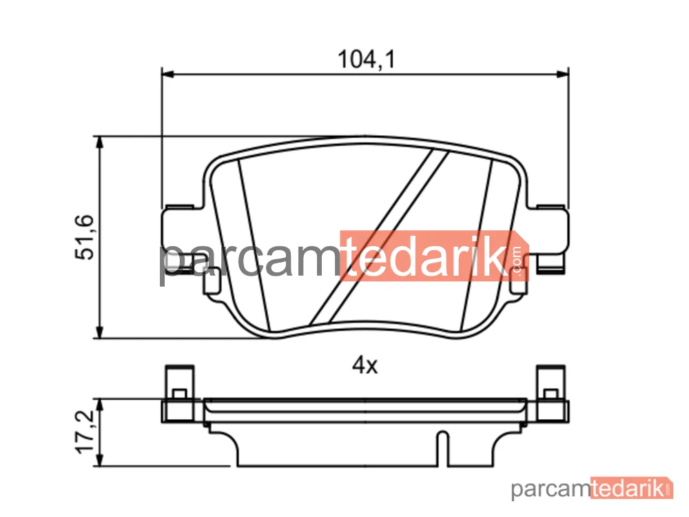 BOSCH 0986494797 | Fren Balatası (Arka) — Seat Leon ST, Skoda Octavia III, VW Caddy IV