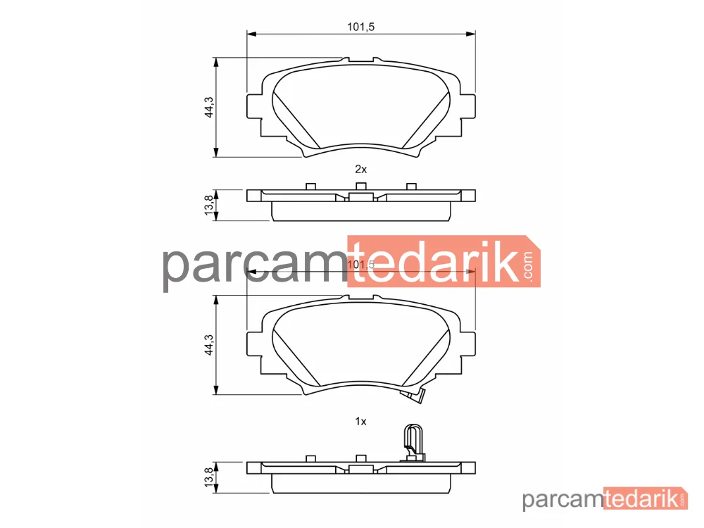 BOSCH 0986494803 | Fren Balatası (Arka) — Mazda 3