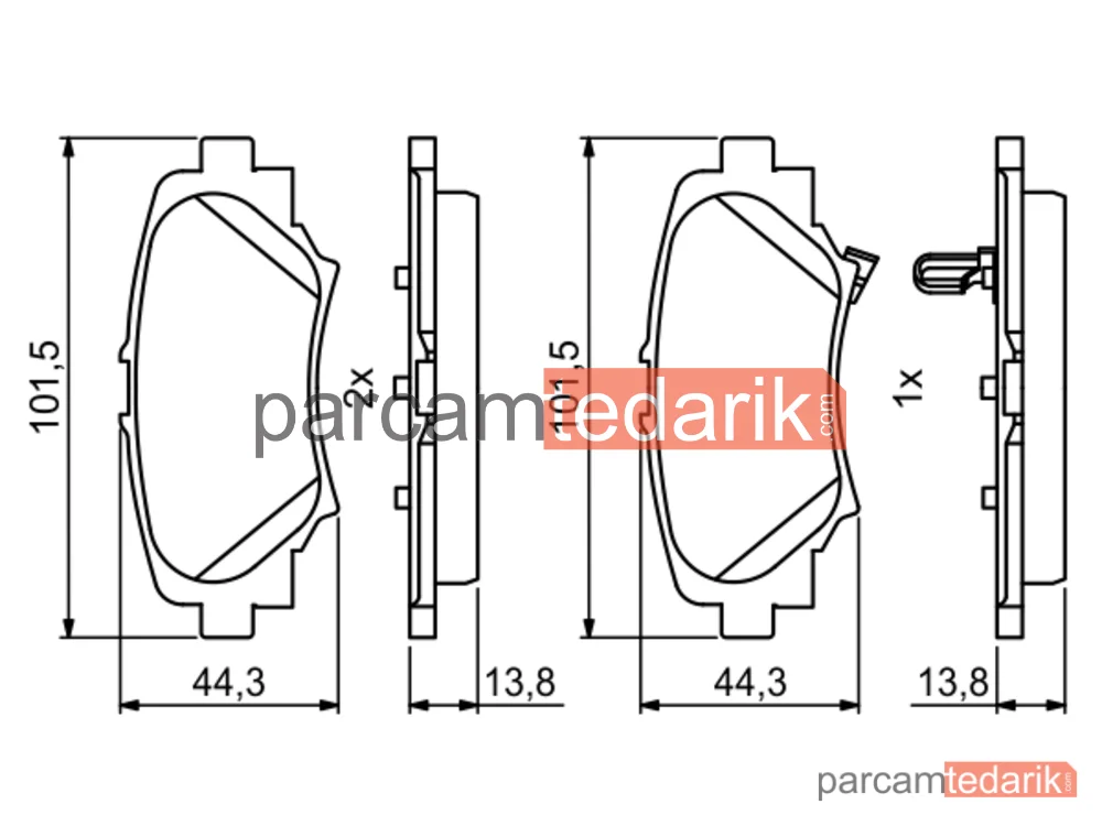 BOSCH 0986494803 | Fren Balatası (Arka) — Mazda 3